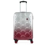 Ççs 5226 London Gri-Bordo Kabin Boy Polikarbon Valiz