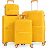 Ççs 5239-5240 Polipropilen 4 Lü Valiz Seti - Sarı