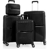 Ççs 5239-5240 Polipropilen 4 Lü Valiz Seti - Siyah
