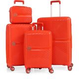 Ççs 5239-5240 Polipropilen 4 Lü Valiz Seti - Turuncu