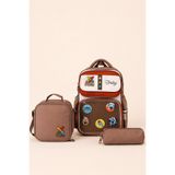 ÇÇS CCS Kids İlkokul Okul Çantası 3'lü Set Ortopedik Sırt Çantası Beslenme Çantası Kalemlik Erkek Çocuk