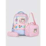 Ççs Kids Premium Okul Çanta Seti 3'lü Ilkokul Ortaokul Sırt Çantası Termal Beslenme Çantası Kalemlik Pembe 51979 - Açık Pembe
