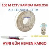 Cctv Güvenlik Kamerası Kablosu 100Mt +10Bnc
