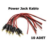 Cctv Güvenlik Kamerası Power Jack Jak Bakır Kablo 30Cm 10 Adet