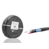 Cctv Kablo Mini Coax Eco Cca Pe 2X0.50 Mm Dış Mekan 100 M - Siyah Hdx5582-100
