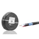 Cctv Kablo Mini Coax Eco Cca Pe 2X0.50mm (Dış Mekan, 100 Mt - Siyah HDX5582-100)