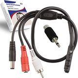 CCTV Mikrofon Açık Mikrofon WiFi Güvenlik Kamerası IP: Ses Mikrofonu CCTV Gözetim Mikrofonu RCA Yüksek Hassasiyetli Ön Amfi Yükseltilmiş Teslim Alma Cihazı Mikrofon Harici Kamera Ses (1 Paket)