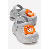 CCWAY AYAKKABI Çocuk Işıklı Emojili Sabo Terlik BUZ
