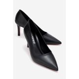 CCWAY AYAKKABI Kadın Stiletto Ayakkabı; SİYAH CİLT