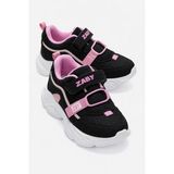 Ccway Cırtlı Lastikli Anorak Çocuk Spor Ayakkabı 26-30 Siyah Pembe - 0 - Siyah