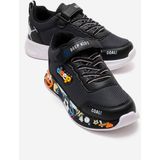 Ccway Çocuk Anorak Resimli Cırtlı Spor Ayakkabı 31-35 Füme Siyah - 0 - Siyah