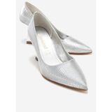 Ccway Kadın Stiletto Ayakkabı; Gümüş