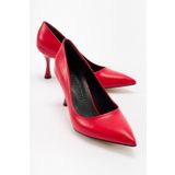 Ccway Kadın Stiletto Ayakkabı KIRMIZI CİLT