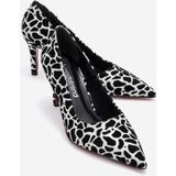 Ccway Kadın Stiletto Ayakkabı ZEBRA