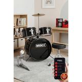 CD300X-BK Akustik Çocuk Baterisi Davulu Seti 5-14 Yaş Için Full Set - Çok Renkli