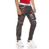 CD636 El Boyama Erkek Bordo Kargo Pantolon - 34 / 32