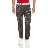 CD636 El Boyama Erkek Bordo Kargo Pantolon - 38 / 32