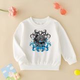 Cda Premium Mavi Pitbull Unisex Çocuk Sweatshirt - 001-Beyaz - 1 - 2 Yaş