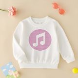 Cda Premium Mor Nota Unisex Çocuk Sweatshirt - 001-Beyaz - 1 - 2 Yaş