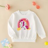 Cda Premium Mor Unicorn Unisex Çocuk Sweatshirt - 001-Beyaz - 0 - 1 Yaş