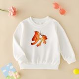 Cda Premium Tatlı Japon Balığı Unisex Çocuk Sweatshirt - 001-Beyaz - 3 - 4 Yaş