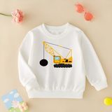 Cda Premium Toplu Vinç Unisex Çocuk Sweatshirt - 001-Beyaz - 7 - 8 Yaş