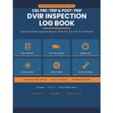 CDL Pre-Trip & Post-Trip DVIR Inspection Log Book | Daily Driver's Vehicle Inspection Report for CDL & Commercial Truck Drivers — Pre-Trip & Post-Trip Checklist, Black & White Interior