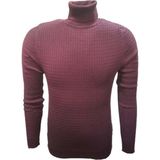 Ce-Ce 3199 Erkek Basic Tam Balıkçı Yaka Boğazlı Kazak - Bordo - 2XL