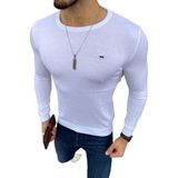 Ce-Ce 3455 Erkek Basic Sıfır Yaka Triko Kazak - Beyaz - 2XL