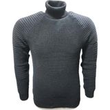 Ce-Ce 3508 Erkek Basic Tam Balıkçı Yaka Boğazlı Kazak - Antrasit - 2XL