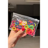 C&E Design Kadın 50'li Renkli İthal Makyaj Çantalı Havlu Lastik Toka