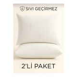 ce home collectıon bambu 2'li yastık kılıfı sıvı geçirmez yastık alezi