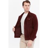CE-YIL Deri Süet Mont - XL - Bordo