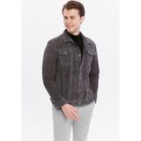 CE-YIL Deri Süet Mont - XS - Gri