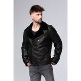 CE-YIL Erkek Içi Kürklü Mont - 4XL - Siyah