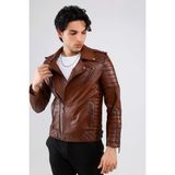 CE-YIL Erkek Spor Mont - 2XL - Kahverengi