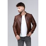 CE-YIL Erkek Spor Mont - 3XL - Kahverengi