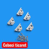 Cebeci Ticaret PVC Kapı Pencere İspanyolet Kilit Karşılığı 5 Adet | Vidalı Montaj, Metal Malzeme, Vida Dahil, Kapı ve Pencere Uyumlu, Dayanıklı Yapı