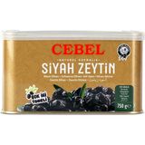 Cebel Siyah Zeytin İri 750 gr Teneke