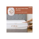 cebhay Micro Classic Sıvı Su Geçirmez Fitted Full Kenar Tek Çift Kişilik Bebek Çocuk Yatak Koruyucu Alezi