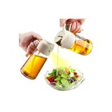 çeçem ticaret Çift Fonksiyonlu Cam Yağdanlık 450ml Zeytinyağı Sıvıyağ Şişesi Airfryer Sprey Yağlık Sirkelik