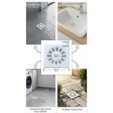 ÇEÇEN HOME 1 adet 10x10 cm Kare Beyaz Plastik Yer Sifonu Banyo Gider Kapağı, Duş Duşakabin Balkon Çamaşır Odası Su Süzgeci Koku Önleyici Pratik Gider Kapağı