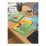 ÇEÇEN HOME (10 Adet)Hannah Montana Desenli Şeffaf Ve Renkli Defter Kaplığı 20 x 31 cm Okul Ve Ders Not Defteri Koruyucu Plastik Kaplama Ambalajı Dayanıklı Kitap Ve Defter Kılıfı Seti Şık Tasarım Koruma