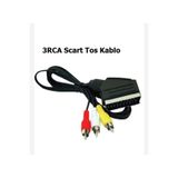 ÇEÇEN HOME ( 1Adet )Scart 3 Rca Video Audio 3 Tos Uydu Dvd Kablo Lcd Tüplü Televizyon Uydu Bağlantı 1.2mt