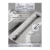 ÇEÇEN HOME Lüks Krom Kaplama Taharet Çubuğu 32 cm - Paslanmaz Klozet Taharet Borusu Sızdırmaz Montaj Kitli Standart Evrensel Uyumlu Banyo Rezervuar Klozet Musluk Arkası Borusu