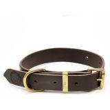 CecePet Horus Handmade Deri Köpek Tasması Kahverengi M (36-45CM) Cl-Ho-Br-M