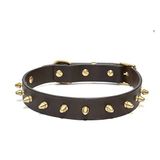 CecePet Thor Handmade Deri Köpek Tasması Kahverengi M (36-45CM) Cl-Th-Br-M