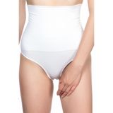 Cecimer 1 Beden Küçülten 2019 Dikişsiz Çıtçıtlı Çift Kat Slip Korse Ten, Beyaz, 2XL