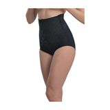 Cecimer 1 Beden Küçülten 2842 Lazer Kesim Dantelli Yüksek Bel Slip Korse Siyah, Siyah, M