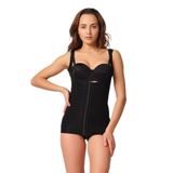 Cecimer 1 Beden Küçülten 2916 Kadın Karyoka Destekli Agraflı Atlet Korse Siyah, Siyah, 2XL